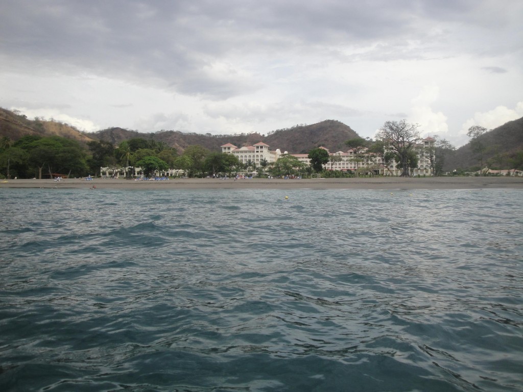 View of Riu from kayak on ocean