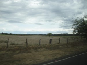 Countryside during drive to resort