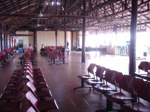 Inside the Liberia Airport departure terminal