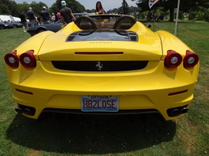 A sweet looking Ferrari with a cool license plate