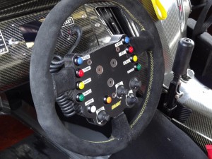 Caddilac race car steering wheel