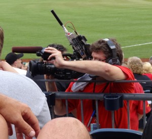 Roving TV cameraman liked someone in our section