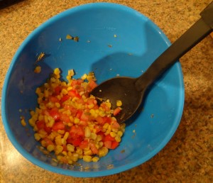 Finished corn salsa